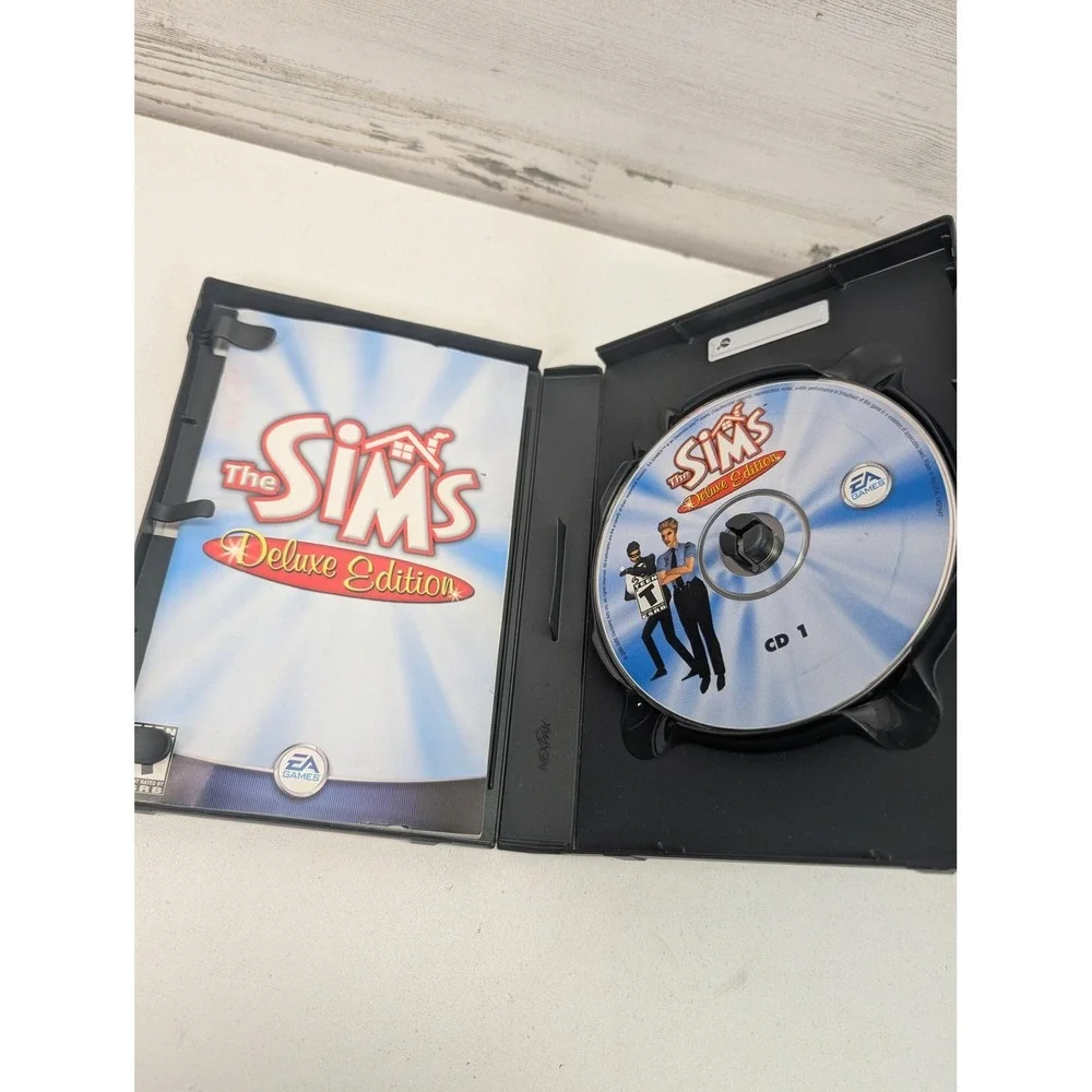 The Sims‎ Deluxe Edition PC Game EA T Teen Disc Case Manual CIB 2 Disc Complete